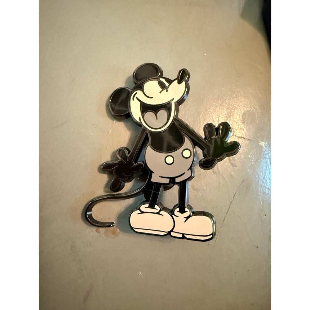 Vintage-style black-and-white Mickey Mouse as Steamboat Willie Disney